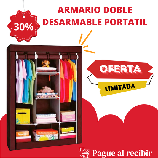 Closet Armario Doble Desarmable Portatil