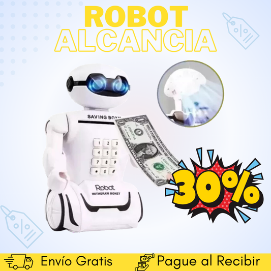 Alcancia Robot Con Lampara